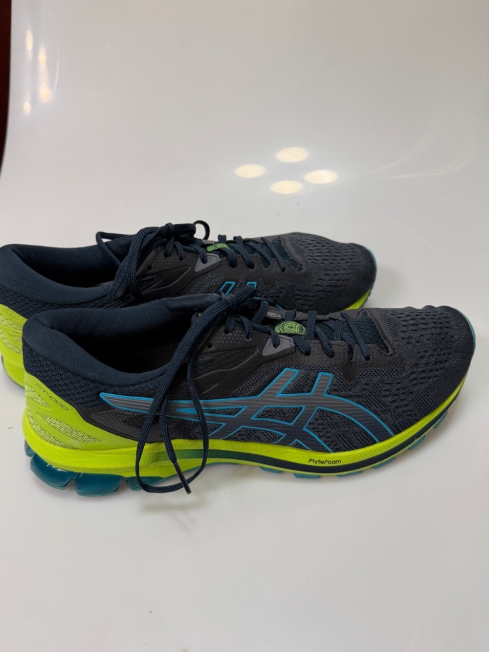 ASICS Men's Athletic Shoes - Navy & Neon Green Gt 1000 10 - ASICS Sz 13